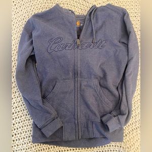 Carhartt zip up womens hoodie sz medium blue/grey
